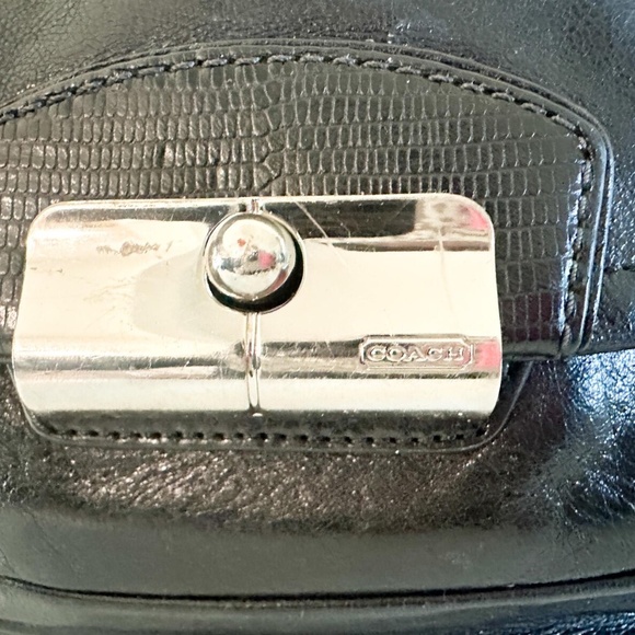 COACH Kristin Black Luxury Leather Large Satchel Bag - Picture 7 of 7